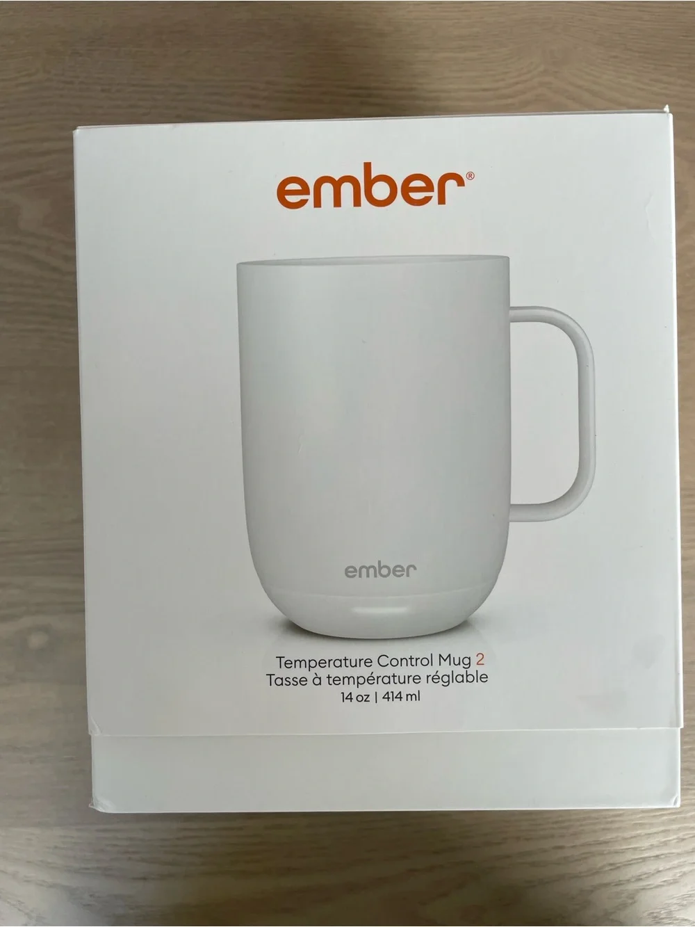 NEW in box Ember Temperature Control Mug 2 — White Smart Heated Coffee Mug $150